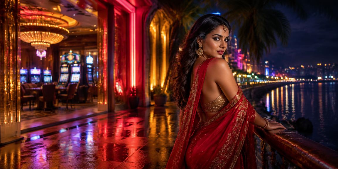 Goa casino entertainment with woman in saree